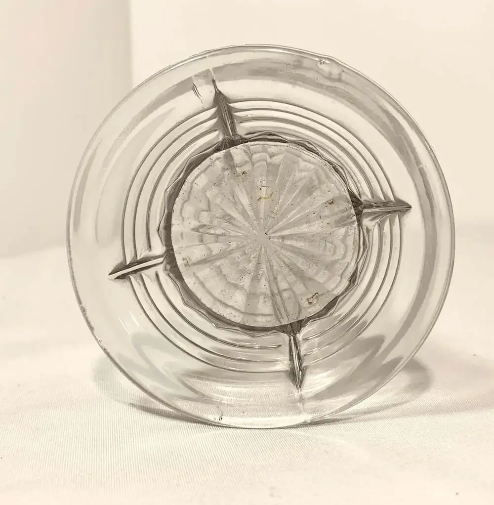 Vintage Swung  Glass Vase Art Deco Clear
